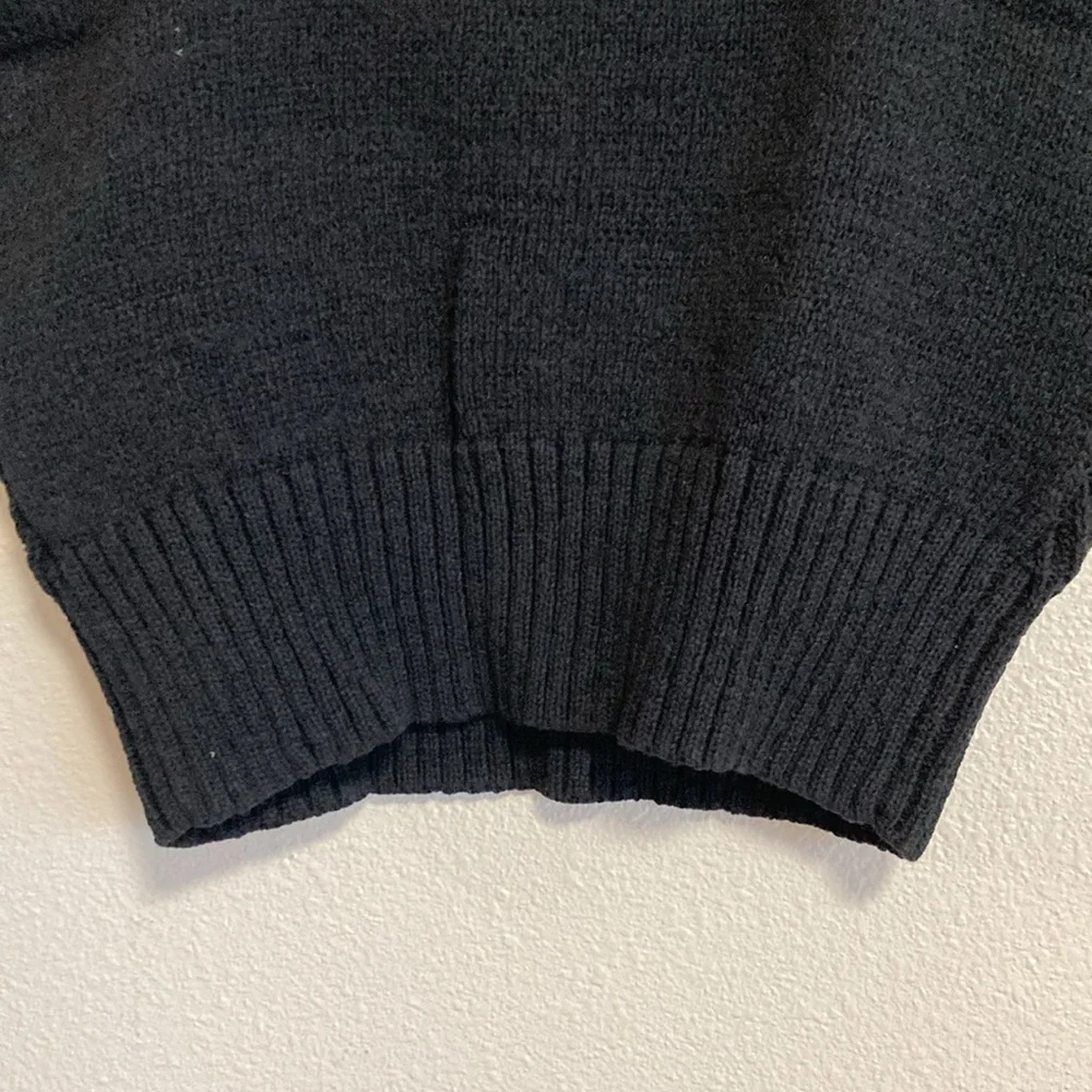 J.Crew Cropped V-Neck Sweater Tank in Black (Size 3X)